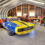 1974 AMC Javelin AMX race car in the new shop